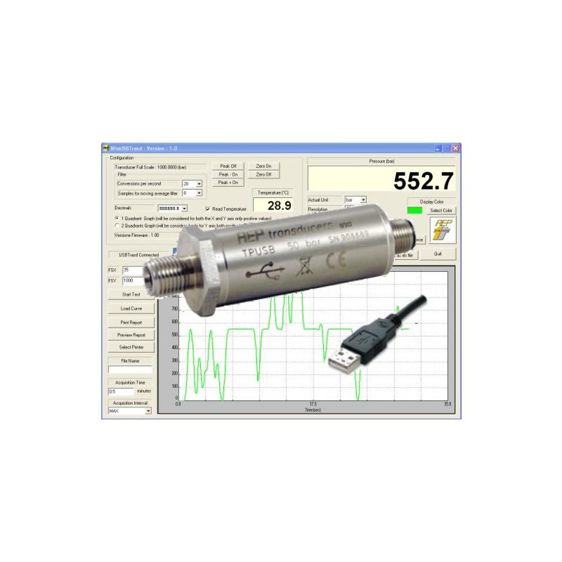 Pressure transmitter TPUSB 250 mbar relative 0,1%