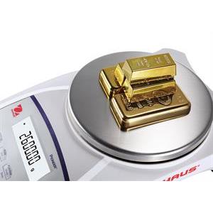 Precision scale for weighing jewelry. Ohaus PJX Gold. 1600g/0,1g. Intern cal, Verified M.