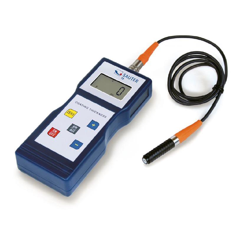 Digital coating thickness gauge on steel, iron,insulating coatings on non-magnetic metals. Sauter TB