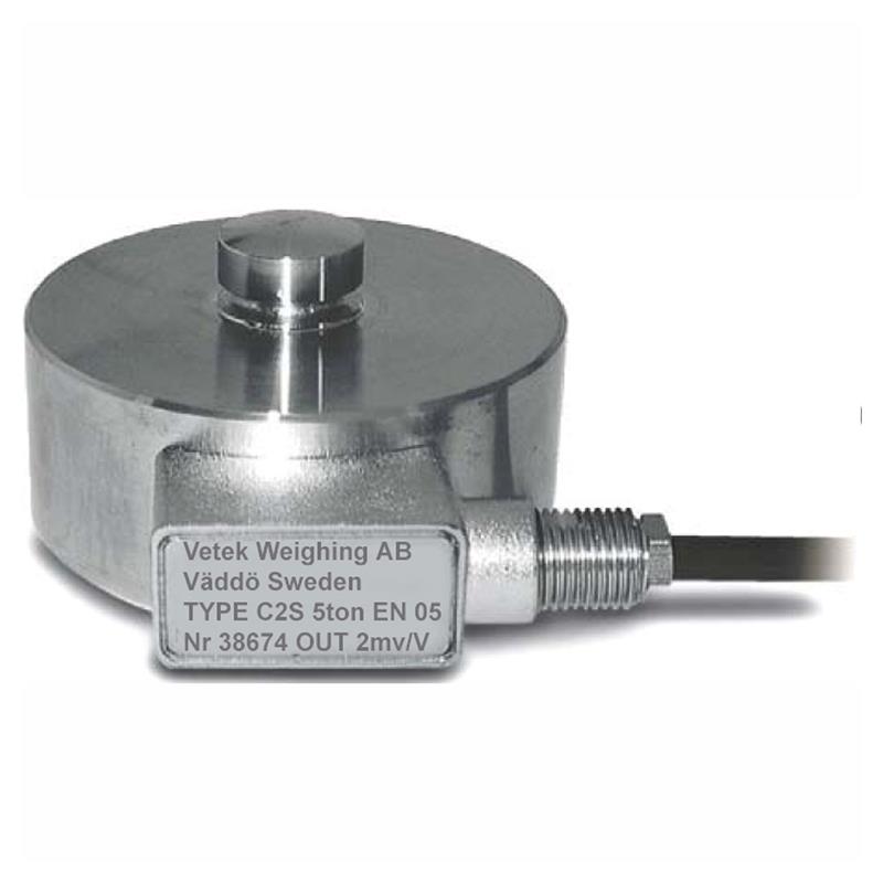 Load cell C2S 500kg stainless. According to OIML C2 norm, IP68.
