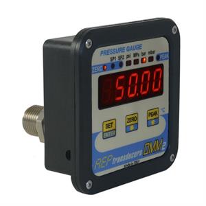 Digital pressure gauge DMM2 250 bar, contact on back. With case