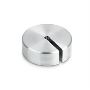 Slotted weight (type A) 1 kg, OIML M1, fine turned stainless steel
