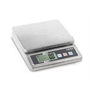 Compact bench scale Kern FOB-NS in stainless steel, IP65 - 500g/0,1g, 120x150mm