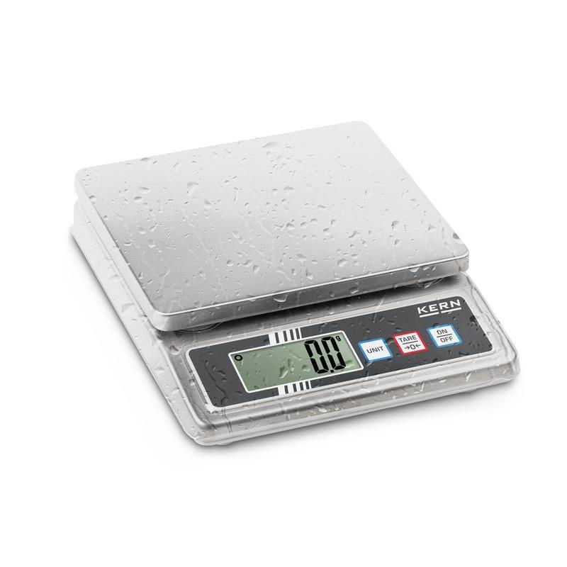 Compact bench scale Kern FOB-NS in stainless steel, IP65 - 5kg/1g, 120x150mm