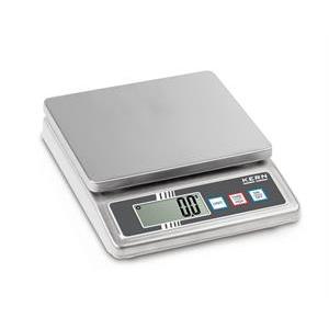 Compact bench scale Kern FOB-NS in stainless steel, IP65 - 500g/0,1g, 120x150mm