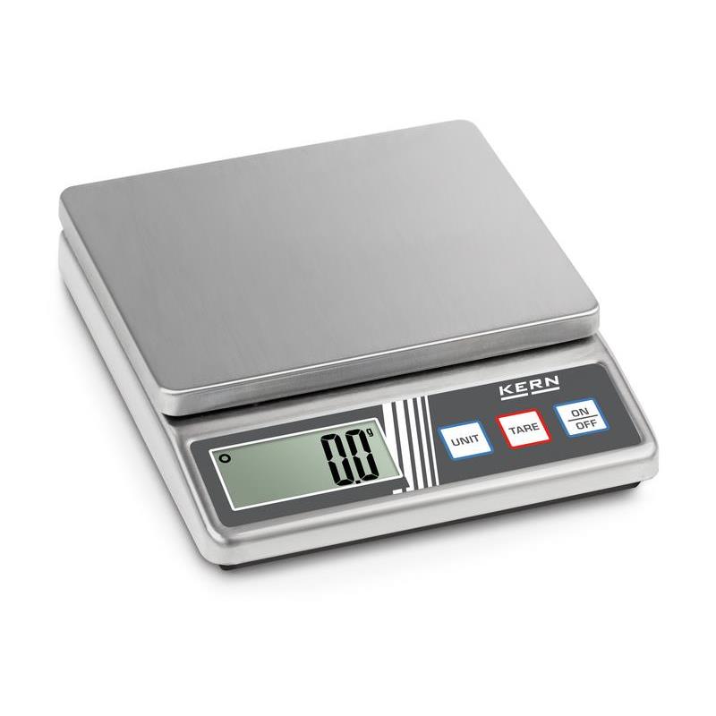 Compact bench scale Kern FOB-S in stainless steel - 5kg/1g, 125x155mm